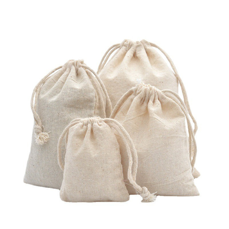 100 Pcs/Lot Cotton Drawstring Bags for Wedding Christmas Gift DIY Package Small Plain Pouches Home Dustproof Storage Sacks