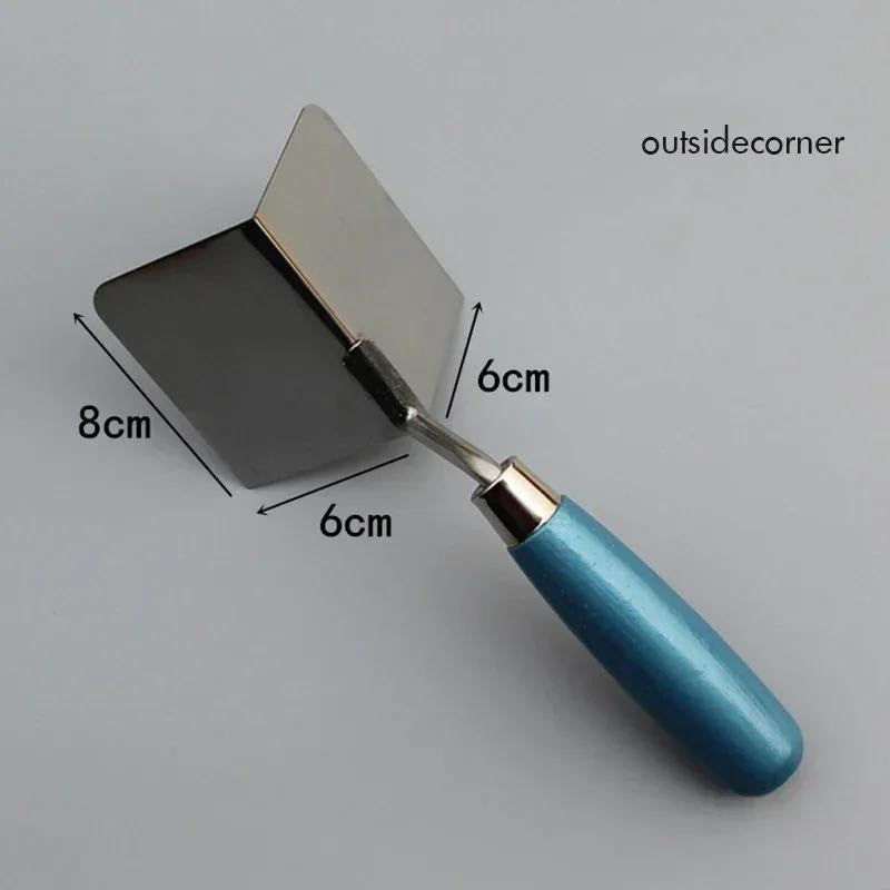Ferramenta de canto para Drywall 8x6cm Lado Externo / Interno Faca de Canto de Aço Inoxidável Colher de Canto para Drywall Gyprock Placa de Gesso