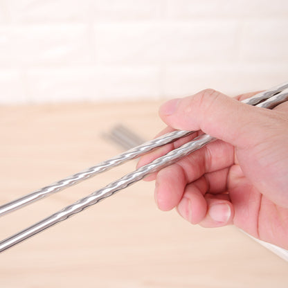 Varetas de Culinária Longas para Cozinha, Hashi de Metal, Utensílios de Cozinha, Hashi Doméstico, Prático