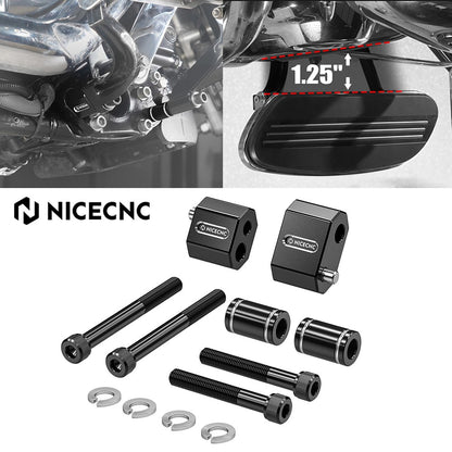 NICECNC para Harley Road Glide Street Glide Special /CVO 2014-2024 Road King Electra Glide Kit de Extensores de Plataforma para Piloto