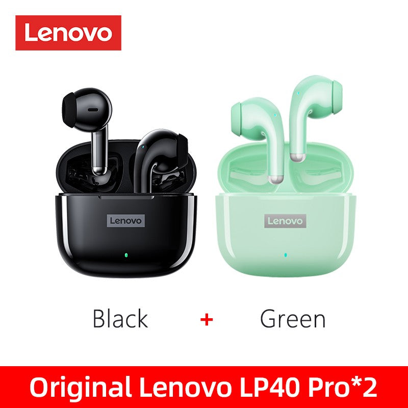 Fone de Ouvido TWS Original Lenovo LP40 Pro 100% Sem Fio Bluetooth 5.1 Esportivo com Redução de Ruído Controle de Toque 250mAh Novo 2022