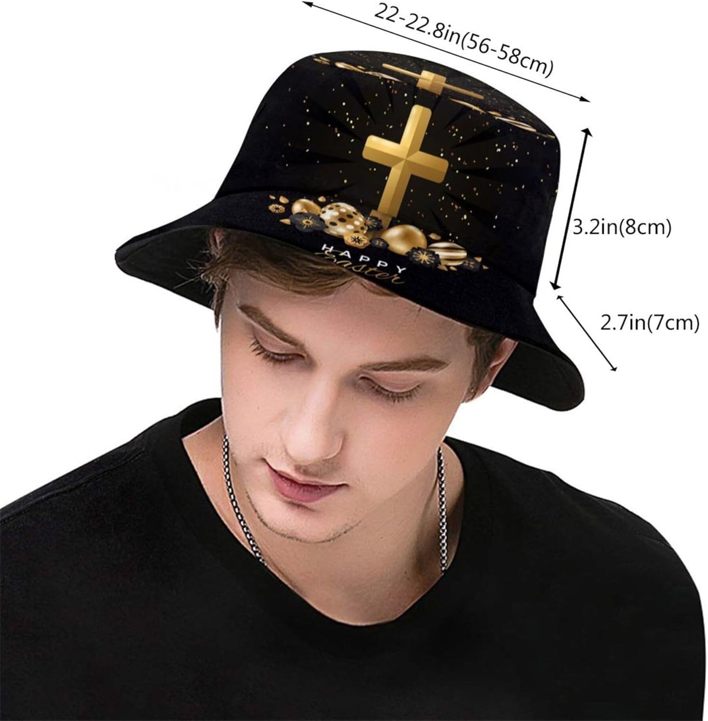 Easter Eggs 4 Bucket Hat for Women Men Summer Travel Beach Sun Cap Easter Hat Outdoor Fisherman Hat Unisex