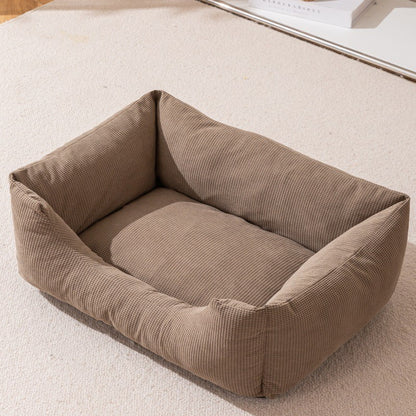 Colchão para Animais de Estimação de Inverno Engrossado, Cama de Gato Quente de Veludo Cotelê, Cama de Cachorro com Cobertura, Almofada para Dormir para Filhotes de Cães Pequenos e Gatinhos Cuscino