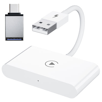 Carplay Wireless Adapter with Youtube/Netflix/Tiktok, Wireless Carplay USB Dongle for Factory Wired Carplay to Wireless