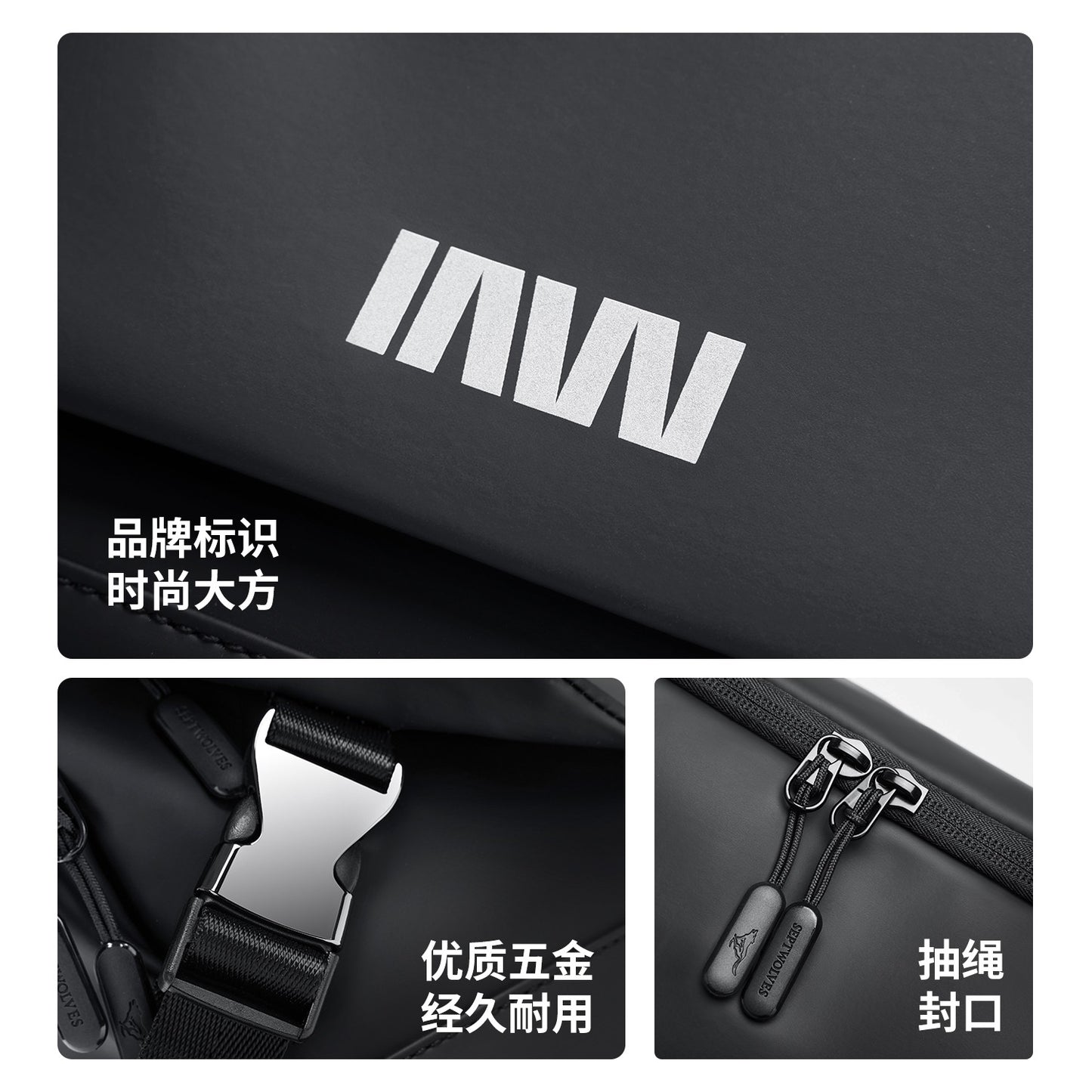 Septwolves Lightweight Men Shoulder Bag Leather Travel Messenger Bag 9.7-Inch Ipad Compartment Comfortable Widened Shoulder Pads