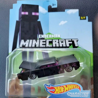 Hot Wheels Minecraft Series Genuínos, Carrinho de Brinquedo, Ornamento de Mesa, Colecionáveis, Presentes de Feriado, Em Estoque