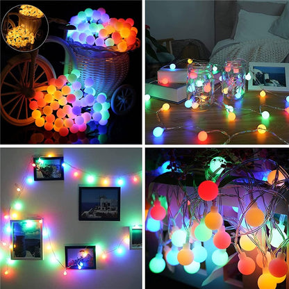 Led Globe String Lights USB Fairy String Light 50 Leds Plug in Decor for Indoor Outdoor Party Wedding Christmas Tree Garden