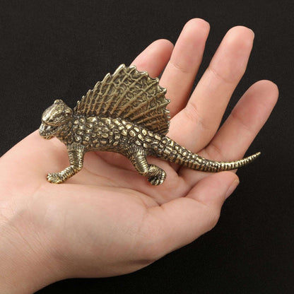 Dinossauro Alossauro Estegossauro Pterossauro Dimetrodon Diplodoco Estátua Decoração de Mesa de Escritório Jurássico Estatueta de Cobre 12 Estilos