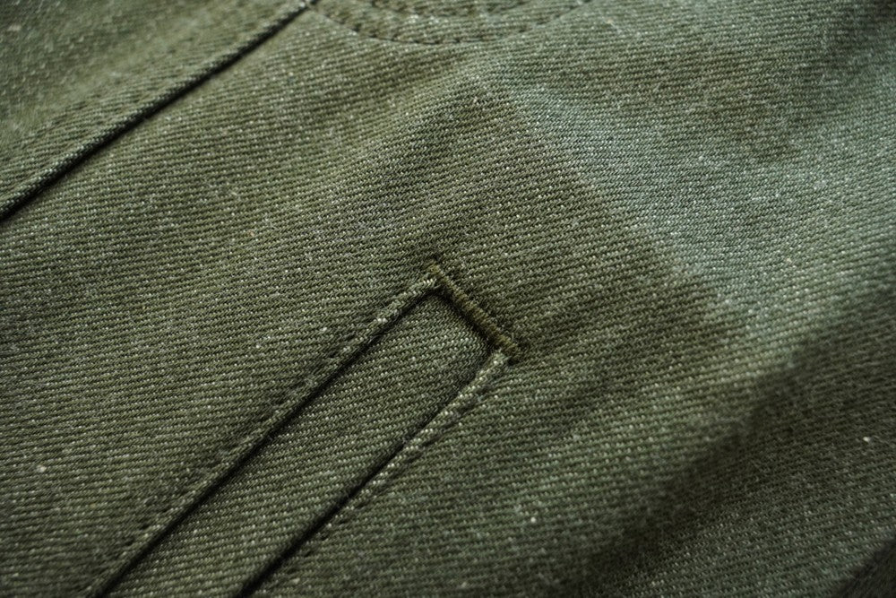 Sauce Zhan 540XX Mens Cusual Jacket Vulcanized green Selvedge Sanforized  Denim Jacket 14 Oz Loose Fit