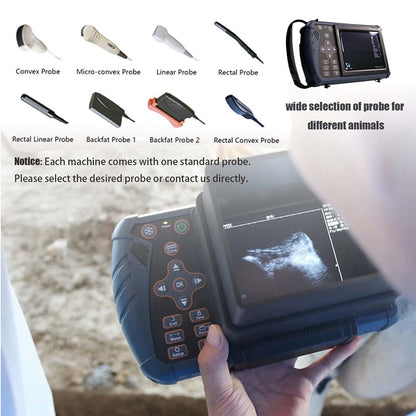 Scanner de Ultrassom Veterinário Portátil Máquina de Prenhez de Ultrassom B Veterinária Portátil (B, BB, 4B, B+M, M) para Porcos Ovinos Bovinos Equinos Cães