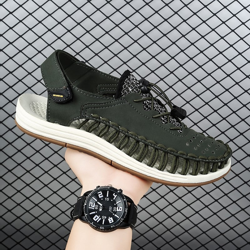 Summer New Sandals Fashion Handmade Weaving Casual Men Sandals Brand Designer Outdoor Walking Men's Shoes Summer Beach Shoes
