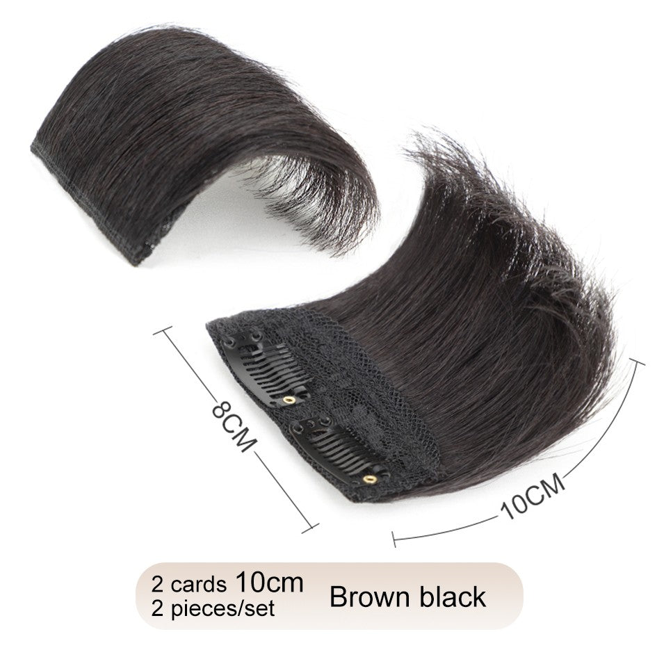 2 peças/conjunto de preenchimento capilar sintético, extensões de cabelo, peça de abertura e de reposição para topo, artefato de reposição