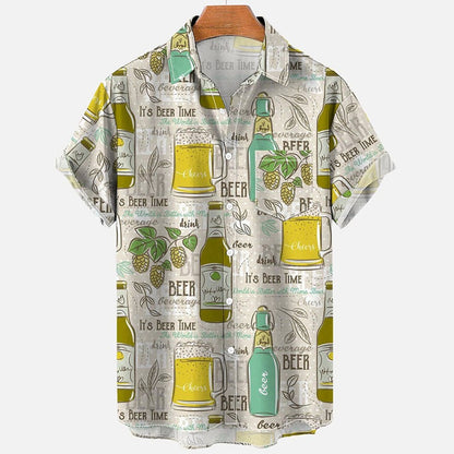 Hawaiian Shirts For Men Fashion Comfortable Unisex Short Sleeve Tops Beach Travel Surf Casual Shirts Oversized Men's Shirts