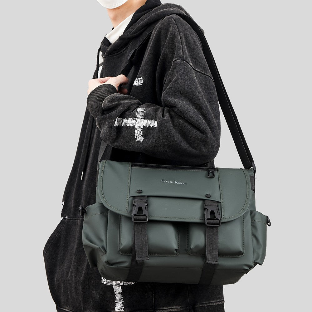 Single Shoulder Bag, Retro Mailman Bag, 2025 New Casual Crossbody Bag, Large Capacity Canvas Bag, Commuting Men's Bag