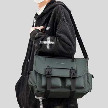 Single Shoulder Bag, Retro Mailman Bag, 2025 New Casual Crossbody Bag, Large Capacity Canvas Bag, Commuting Men's Bag