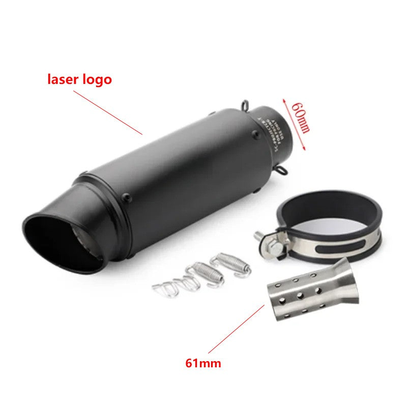 motorcycle exhaust inox muffler carbon fiber exhaust Universal 51/60mm with DB Killer for z900 R3 R25 MT07 MT09 R1 Z400 Z650
