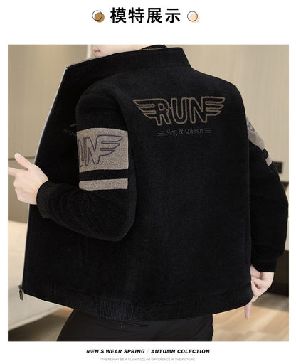 Men'S Thicken High collar Jacket Winter Warm Jackets For Men Fleece Long Sleeve Coat Man Casual Coats Men's woolen overcoat