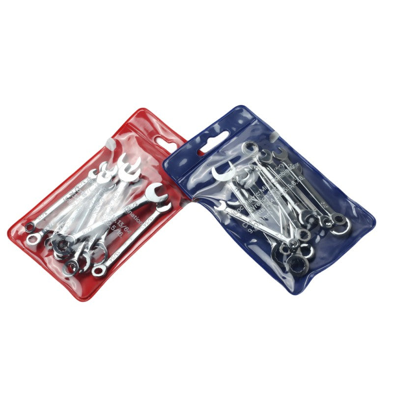 Conjunto de 10 Chaves Mini-inglesas Ferramenta Manual Chaveiro Chave à Prova de Explosão de Bolso Tipo Britânico/Métrico
