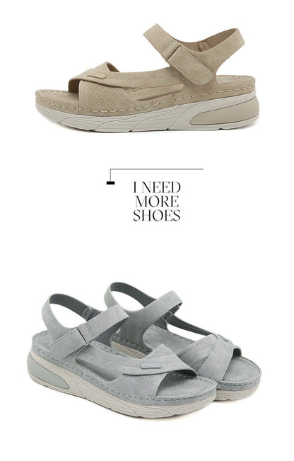Sandal Lightweight Casual Sporty Comfortable Thick-Soled Velcro Versatile Fashion Trend Breathable National Style Wear-Resistant