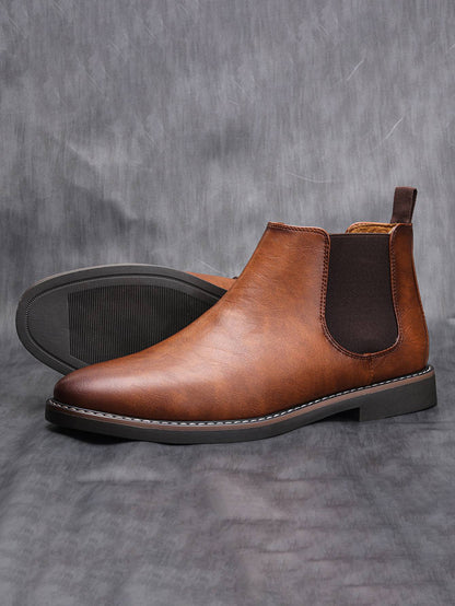 40~46 Botas Masculinas Chelsea Boots Marca Retrô Confortável Moda Masculina