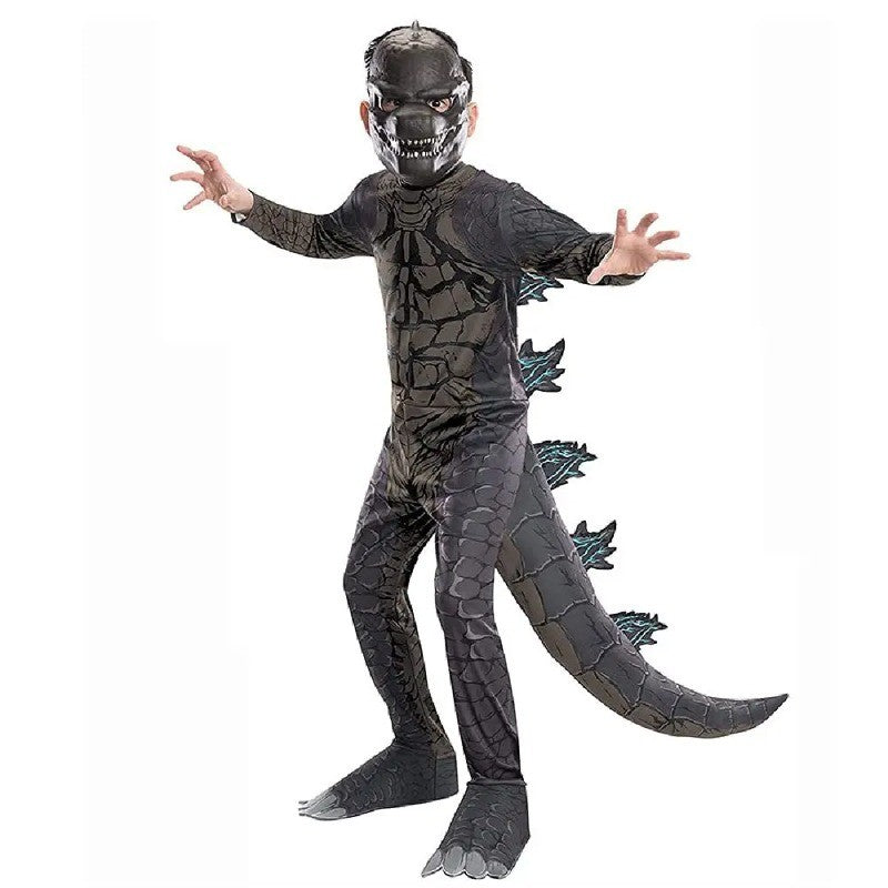 Monster Cosplay Animal Costume Dinosaur Halloween Bodysuit  Kid Boys Girl Funny Jumpsuit Carnival For Toddler Child Catsuit+Mask