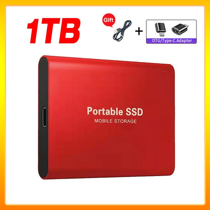 Unidade de Estado Sólido Externa de Alta Velocidade 1TB Disco Rígido Externo Portátil SSD 2TB Disco Rígido Externo SSD Para Laptop Mac