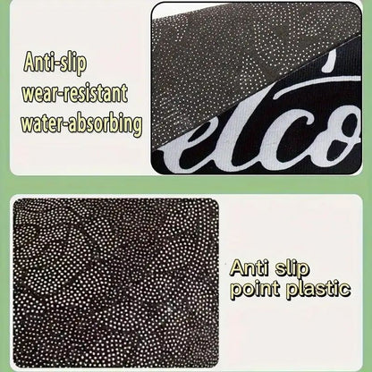 VIKAMA Pink Christmas Santa Claus Rug Bedroom & Living Room Doormat Non-Slip, Stain-Resistant Carpet Home Decor