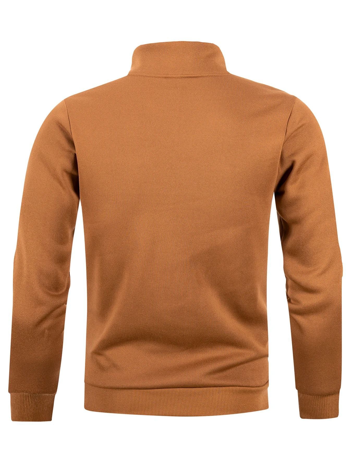 Autumn Men's Zipper Pullover Turtlenecks Warm Sweaters Solid Color Long Sleeved Fashion Male Casual Daily Sweatshirt Top