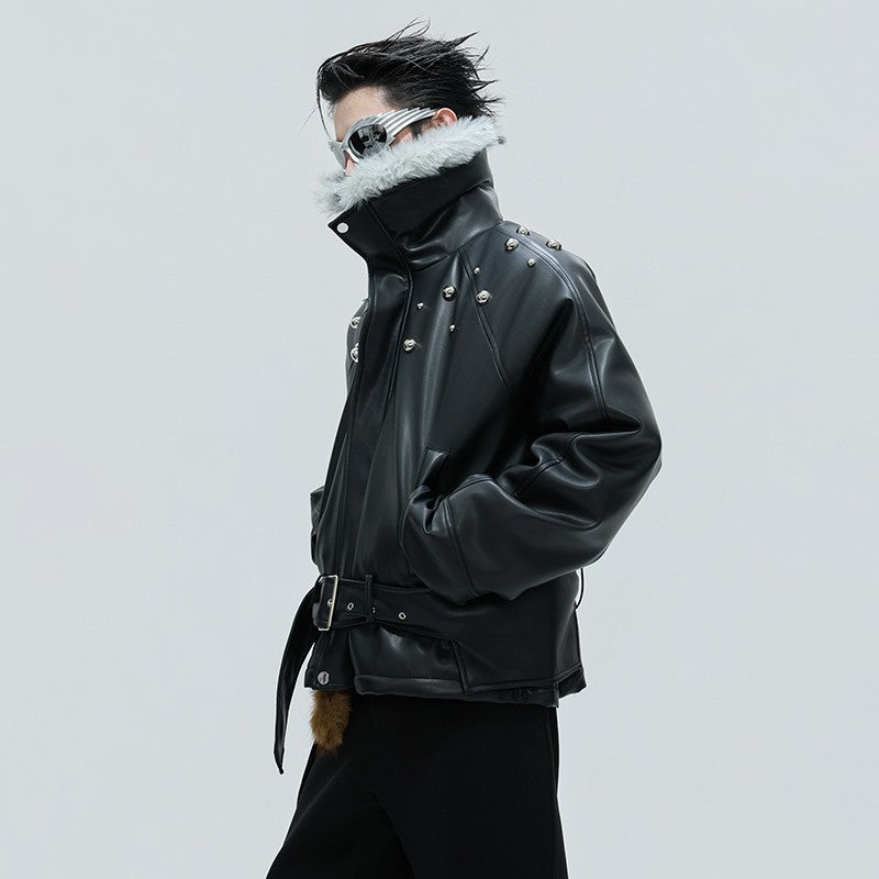 LUZHEN Winter Fashion High Quality Reversible Design Fur Liner Warm Leather Parka Men Original 2025 New Niche Padded Coat JY4797