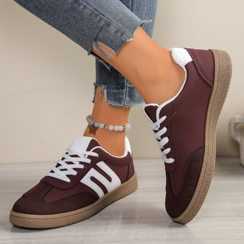 Shoes Woman 2025 Trend Casual Sneakers Comfortable Lace Up Flats Tennis Shoe Breathable Walking Jogging Shoe Zapatillas De Mujer
