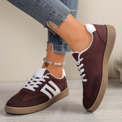 Shoes Woman 2025 Trend Casual Sneakers Comfortable Lace Up Flats Tennis Shoe Breathable Walking Jogging Shoe Zapatillas De Mujer