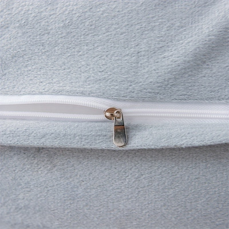 3PC Solid Plush Duvet Cover Comfortable Bedding 1 Duvet cover 2 Pillowcases Soft And Skin Friendly No Filling Four Seasons