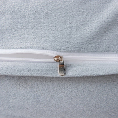 3PC Solid Plush Duvet Cover Comfortable Bedding 1 Duvet cover 2 Pillowcases Soft And Skin Friendly No Filling Four Seasons