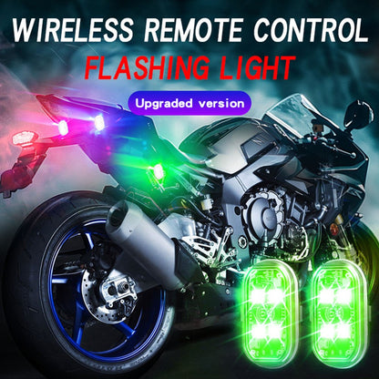 2/4/6pcs Wireless Remote Control LED Strobe Light for Car Auto Motorcycle Bike Drone Scooter Anti-collision Warning Lamp Flash
