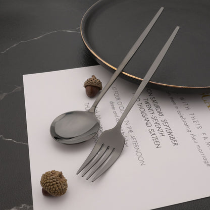 Conjunto de 6 Garfos de Jantar de Aço Inoxidável Polido Talheres Dourados Prateados Utensílios de Cozinha Ocidentais Garfos de Mesa para Restaurante