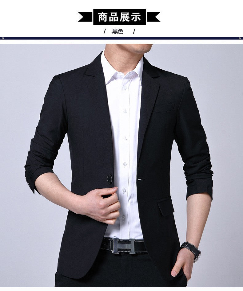 S-7XL New Business Dinner Gentleman Slim Gentleman Group Dress Fashion Men British Style Dress Best Man Solid Color Blazer