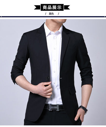 S-7XL New Business Dinner Gentleman Slim Gentleman Group Dress Fashion Men British Style Dress Best Man Solid Color Blazer
