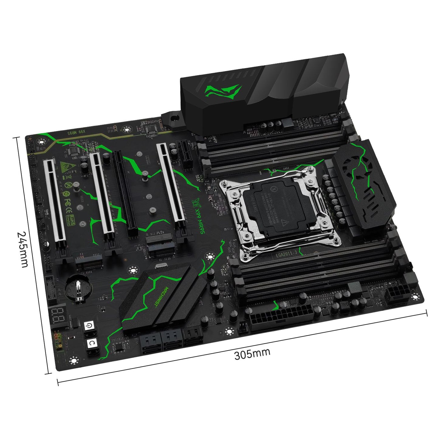 Kit Placa Mãe MACHINIST X99 MR9S LGA2011-3 CPU Xeon E5 2680 V4 32GB DDR4 Quatro Canais Interface TPM 2.0 NVME M.2 USB3.0