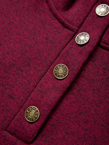 Spring Autumn Men's Casual Pullover Button Down Stand Collar Henley Polo Coats Long Sleeve Stand Collar Sweatshirts for Sport