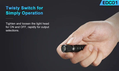 Lumintop EDC01 XP-G3 120 Lumens Mini EDC Flashlight 3 Modes LED Lamp Waterproof Keychain Light AA Battery Pocket Portable Torch