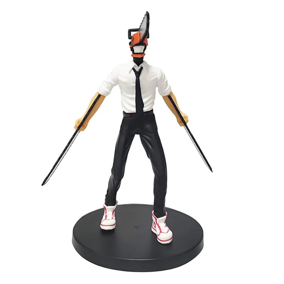 Anime14-17 cm Chainsaw Man Figure 2 Pieces Set Denji Action Figure Car Decoration Doll PVC CollectionToys Children Gifts