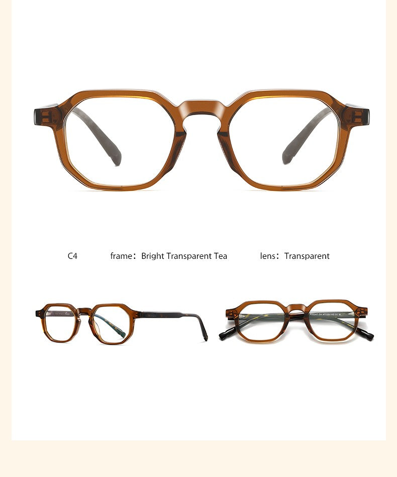 Óculos de Leitura com Prescrição para Homens Acetato Miopia Óculos Femininos Bloqueio de Luz Azul Lentes CR39 Armação de Óculos para Computador Ponta de Caneta