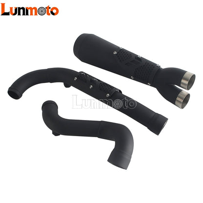 Motorcycle Big Sexy 2-in-1 Exhaust Muffler Pipe Double Slip Gusset For Harley M8 Touring Street Electra Glide Road King 2017-up