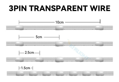 5V 12V WS2811 Clear Wire 3PIN Seed Pixel String Light for Fairy Lights Outdoor RGB Addressable Individually Garland Light