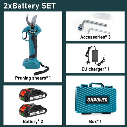 Tesoura de Poda Elétrica Sem Escova 45mm Árvore Frutífera Bonsai 4 Engrenagens Tesoura de Poda Sem Fio Ferramentas Elétricas para Bateria Makita 18V Pino