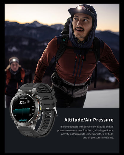 Smartwatch GUHUAVMI IOS Ultra GPS 2025 Novo à prova d'água 10ATM Bússola GNSS de banda dupla integrada Esportivo Militar Masculino Pulseira para NATAÇÃO
