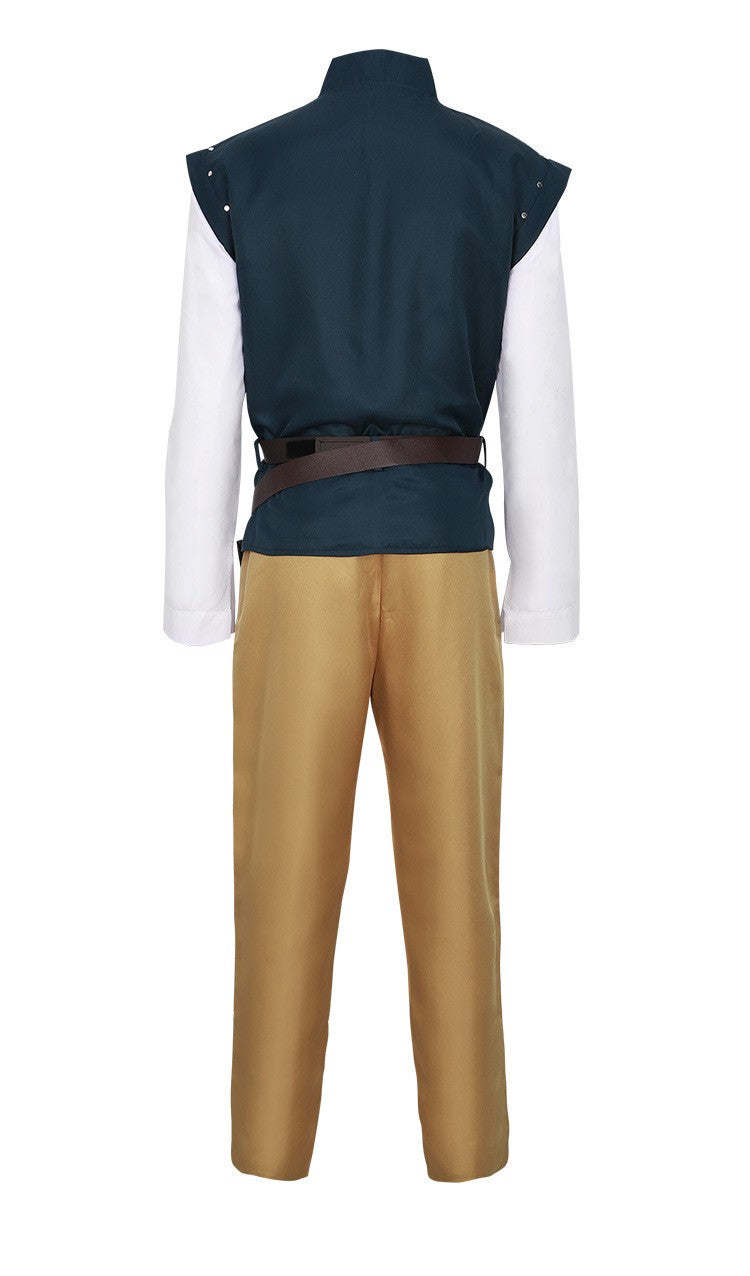 Tangled Couple Cosplay Costume Rapunzel Long Gown Flynn Rider Prince Outfit Full Set Halloween Stage Performance Wear