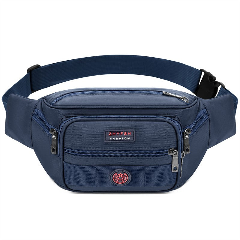 Unisex Multifunctional Waist Bag Large Capacity Waterproof Oxford Business Pack Trendy Crossbody Chest Bag for Travel Work