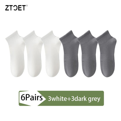 6Pairs Men Socks Combed Cotton Mesh Breathable Odor proof and antibacterial Spring Summer for Male sock New High Quality Man