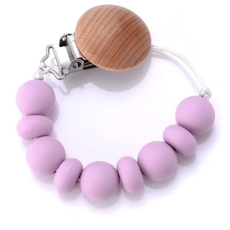 New Silicone Beads Dummy Clip Holder Soother Pacifier Clips Chain for Baby Teething Toys Chew Gifts Accessories BPA Free